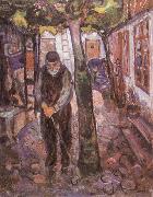 Edvard Munch The Old Man oil painting artist